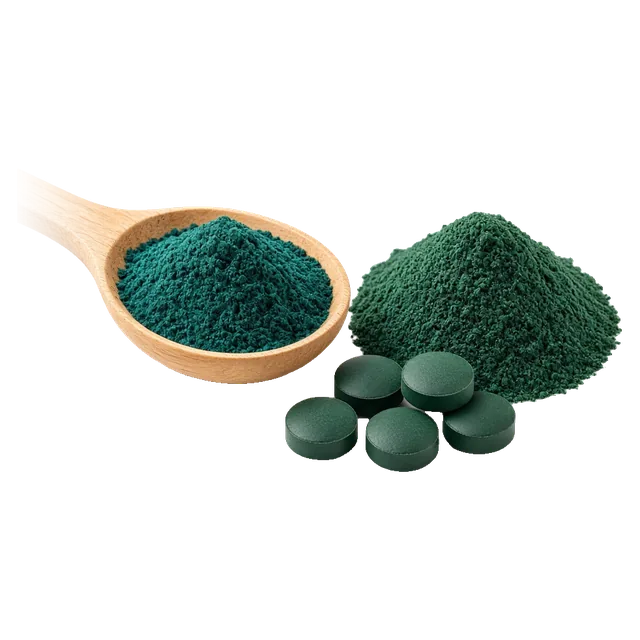 Espirulina en polvo y en tabletas
